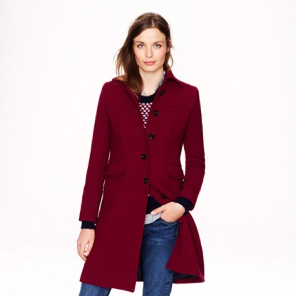 Red J Crew Coat